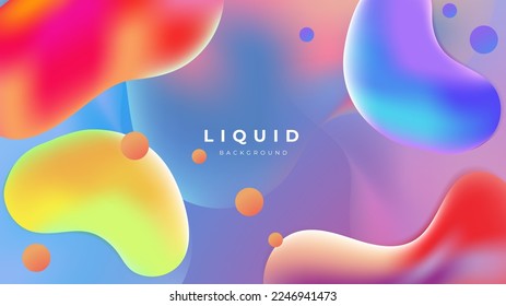 Modern colorful vivid vibrant gradient liquid fluid abstract background