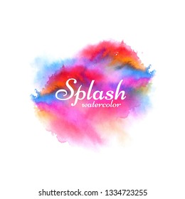 Modern colorful watercolor splash design vector