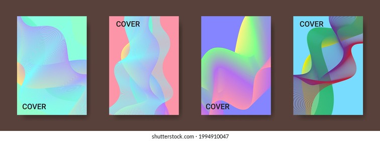 las cubiertas de fondo coloridas y modernas. composición de formas de degradado hermosas, plantilla de diseño de cubiertas vectoriales.