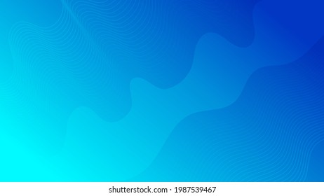Modern colorful wave curve gradient background. Blue minimal abstract presentation backdrop. Vector illustration