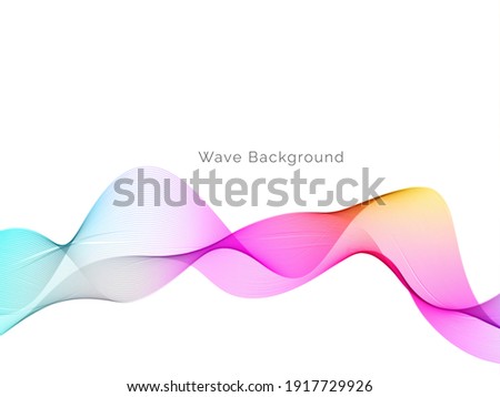 Modern colorful wave design background vector