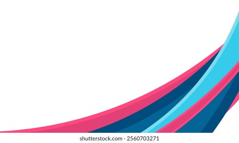 Modern colorful wavy pink, blue, and cyan on a clean white background. Perfect for modern website headers, business presentations, brochures.