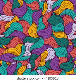 Modern colorful wavy seamless pattern. Vector texture great for fabric and textile, wallpapers, wrapping, web page backgrounds, cards and banners design