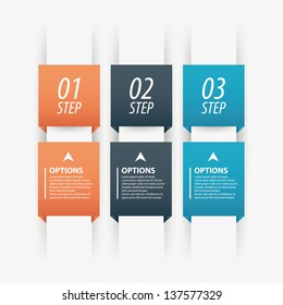 Modern colorful web design template ribbon style. Vector illustration.