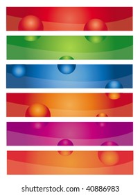 Banner web2 colorido moderno con burbujas, algunos más en mi portafolio