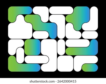Modern colorful Y2K user interface. Background design with empty Bento blocks. Vector illustration.