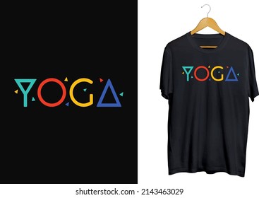 Modern Colorful yoga t-Shirt design, yoga day shirt, typography t-shirt design