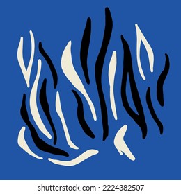 Modern colorful zebra editable vector Hand drawing pattern.