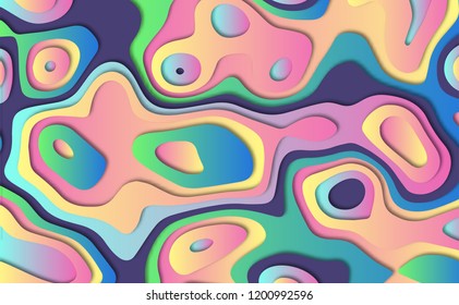 Modern colorful.Colorful geometric background. Liquid, flow, fluid background. Fluid shapes.Poster design. Cool gradient shapes.Paper cut background. Abstract realistic paper decoration for design
