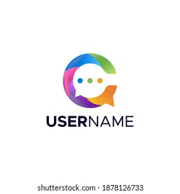 Modern and colorfull Chat Logo Company 