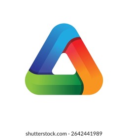 modern colorfull triangle logo vector art