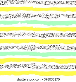 Modern colors stripes vector seamless pattern. Hand drawn abstract vector background. Horizontal textured lines. Vector isolated. Under clipping mask.