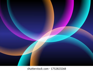 Modern colour circle abstract background. Abstract shapes vector graphic. Cycle design.