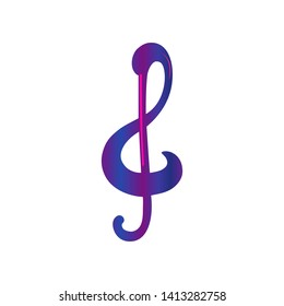 Modern Colour Creative Treble Clef Vector Stock Vector (Royalty Free ...