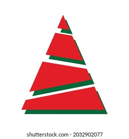Modern colour vector christmas tree for new year card