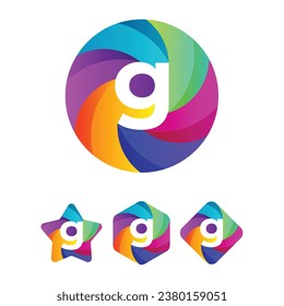 modern colourful block alphabets vector illustration

