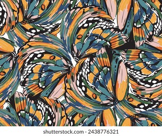 Modern Colourful Buttefly wings Seamless pattern vector Illustration ,Design for fashion , fabric, textile, wallpaper , wrapping and all prints 