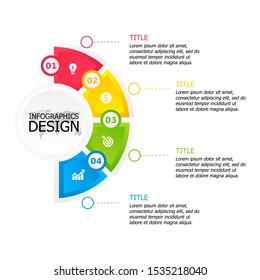 Modern colourful Infographics steps design template