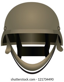 Modern combat helmets. Military equipment. Vector illustration.