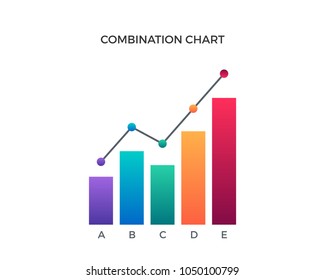 Modern Combination Chart Business Chart Infographic Elements Illustration
