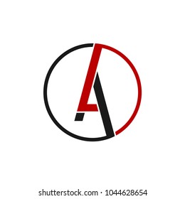 modern combination l & a logo