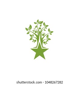 modern combination man with tree logo