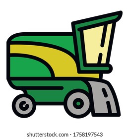 Modern combine icon. Outline modern combine vector icon for web design isolated on white background