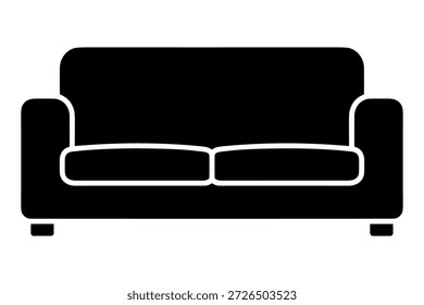 Modern comfortable couch with cushions seating furniture domestic interior design element