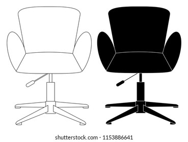 Modern comfortable elegant and stylish chair set icon vector eps 10