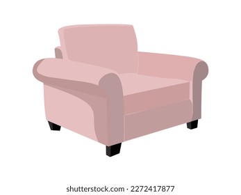 Modern comfortable sofa for decoration for furniture room illustration isolated 