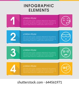 Modern comic infographic template. infographic design with comic icons includes cool emot in sunglasses. can be used for presentation, diagram, annual report, web design.