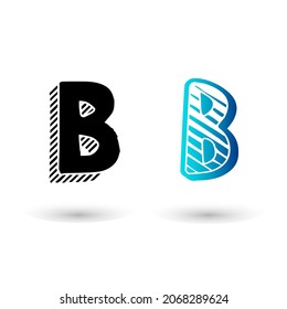 Modern Comic Letter B Design