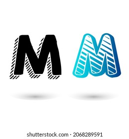 Modern Comic Letter M Design