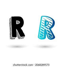 Modern Comic Letter R Design