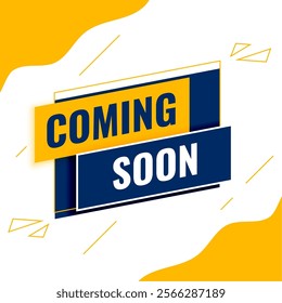 modern coming soon announcement banner for social media post vector