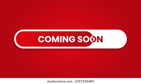 Modern coming soon bar banner icon. Work in progress symbol. Flat simple web label element.