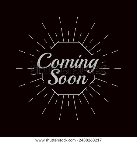 modern coming soon dark background for brand promotion vector
