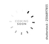 modern coming soon loading icon background design vector