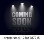 modern coming soon new arrival background with spot light effect vector