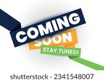 modern coming soon poster with stay tuned message