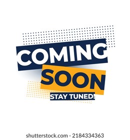 modern coming soon poster with stay tuned message