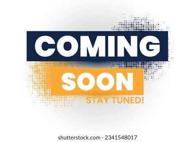 modern coming soon poster with stay tuned message