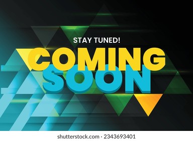 modern coming soon poster with stay tuned message