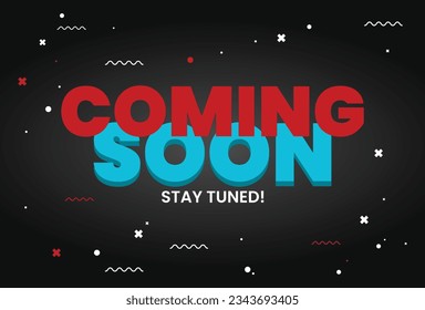 modern coming soon poster with stay tuned message