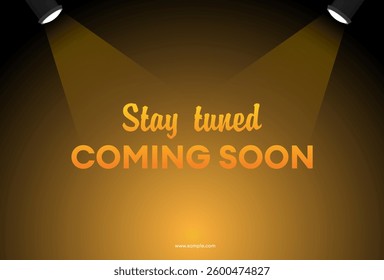 modern coming soon poster with stay tuned message