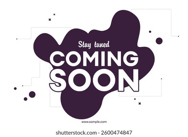 modern coming soon poster with stay tuned message
