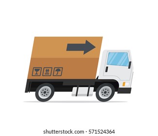 Modern Commercial Delivery Vehicle Illustration Logo