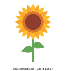 Modern common sunflower icon. Vector.