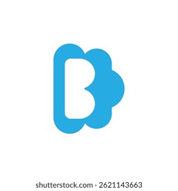Comunicación moderna y Cloud Letter of B Diseño de logotipos
