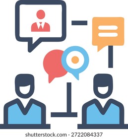 Modern Communication Icons Set for Messaging, Chat, Email, Social Media, Customer Support and Digital Interaction Design